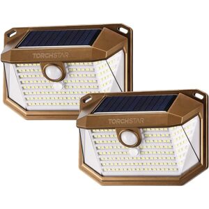 2 Pack LED Solar Security Light with Motion Sensor, Outdoor Flood Wall Sconce Oil Rubbed Bronze 3.78 In. W X 4.88 In. H X 1.85 In. D 2 Pack LED Solar Security Light with Motion Sensor, Outdoor Flood Wall Sconce Oil Rubbed Bronze 3.78 In. W X 4.88 In. H X 1.85 In. D