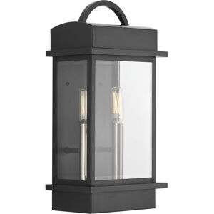Progress Lighting Santee Aluminum 2-light Small Wall Lantern Black 7 to 12 Inches Progress Lighting Santee Aluminum 2-light Small Wall Lantern Black 7 to 12 Inches