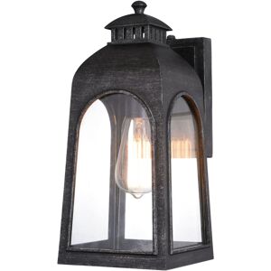 VAXCEL Pilsen 1-Light Brushed Charcoal Dusk to Dawn Sensor Outdoor Wall Sconce, Rust-Resistant Aluminum, Clear Glass Shade Brushed Charcoal 6.5-in W x 14.25-in H x 8-in D VAXCEL Pilsen 1-Light Brushed Charcoal Dusk to Dawn Sensor Outdoor Wall Sconce, Rust-Resistant Aluminum, Clear Glass Shade Brushed Charcoal 6.5-in W x 14.25-in H x 8-in D