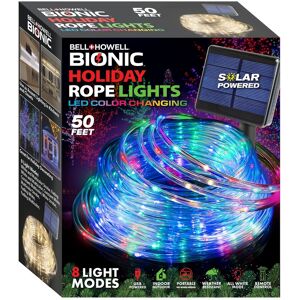 Bell & Howell Bell + Howell Bionic 50 Ft Color Changing LED Rope Lights, USB and Solar Powered - Clear - 50 Ft Selectable 50 Ft Bell & Howell Bell + Howell Bionic 50 Ft Color Changing LED Rope Lights, USB and Solar Powered - Clear - 50 Ft Selectable 50 Ft