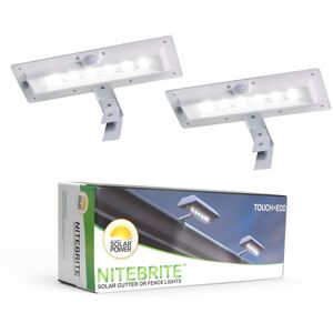 Touch Of ECO Nitebrite Solar Motion Detector Outdoor LED Lights 2 or 4 Pack White 2 Pack Touch Of ECO Nitebrite Solar Motion Detector Outdoor LED Lights 2 or 4 Pack White 2 Pack