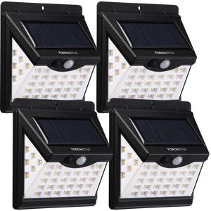 4-Pack LED Solar Outdoor Security Wall Light with Motion Sensor 6500K 4.37 In. W X 4.88 In. H X 2.2 In. D 4-Pack LED Solar Outdoor Security Wall Light with Motion Sensor 6500K 4.37 In. W X 4.88 In. H X 2.2 In. D