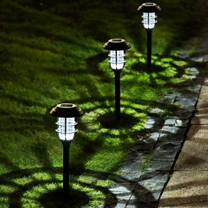 Soltoostar Black Solar Powered Decortice Lantern Outdoor 8-Pack Pathway LED Light - 8 Pack Cold White 8 Pack Soltoostar Black Solar Powered Decortice Lantern Outdoor 8-Pack Pathway LED Light - 8 Pack Cold White 8 Pack