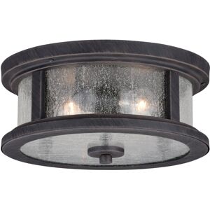 Vaxcel Lighting Cumberland Iron Bronze Rustic Outdoor Flush Mount Ceiling Light with Edison Bulbs - 13-in W x 6-in H x 13-in D Rust Iron 13-in W x 6-in H x 13-in D Vaxcel Lighting Cumberland Iron Bronze Rustic Outdoor Flush Mount Ceiling Light with Edison Bulbs - 13-in W x 6-in H x 13-in D Rust Iron 13-in W x 6-in H x 13-in D