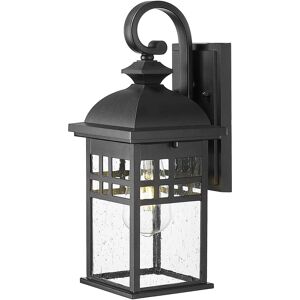 JAZAVA Black Farmhouse Porch Light - Seeded Glass Outdoor Fixture Clear Medium JAZAVA Black Farmhouse Porch Light - Seeded Glass Outdoor Fixture Clear Medium