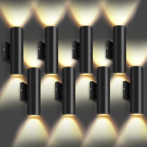 solfartinc IP65 Integrated LED Cylinder Up-Down Wall Light, 12W Modern Outdoor Porch Light Black 8-Pack 8-Pack solfartinc IP65 Integrated LED Cylinder Up-Down Wall Light, 12W Modern Outdoor Porch Light Black 8-Pack 8-Pack