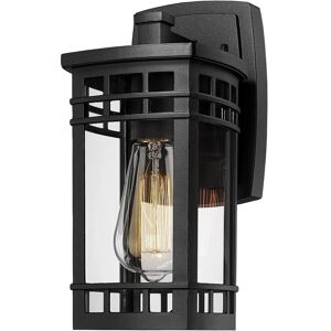 JAZAVA Outdoor Wall Lantern, Exterior Light Fixture Wall Mount with Clear Glass Shade Black 1 Pack JAZAVA Outdoor Wall Lantern, Exterior Light Fixture Wall Mount with Clear Glass Shade Black 1 Pack