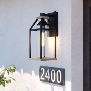 VAXCEL Napier 1-Light Forged Black and Rustic Elm Dusk to Dawn Sensor Outdoor Wall Sconce, Steel, Clear Seeded Glass Shade Forged Black and Rustic Elm 6.25-in W x 15-in H x 7.5-in D VAXCEL Napier 1-Light Forged Black and Rustic Elm Dusk to Dawn Sensor Outdoor Wall Sconce, Steel, Clear Seeded Glass Shade Forged Black and Rustic Elm 6.25-in W x 15-in H x 7.5-in D