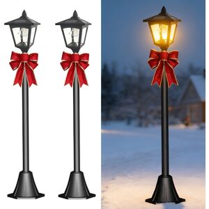 Kanstar Solar-Powered Outdoor Christmas Lamp Posts with Decorative Lighting, 42-Inch 2-Pack for Garden and Pathway Decor - N/A Black N/A Kanstar Solar-Powered Outdoor Christmas Lamp Posts with Decorative Lighting, 42-Inch 2-Pack for Garden and Pathway Decor - N/A Black N/A