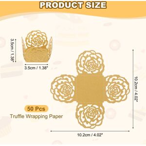 Unique 50PCS Truffle Wrappers, 4 Inch Paper Chocolate Candy Wrappers Rose Hollow Out Dessert Tray Square Baking Cups - 4 Inch Gold 4 Inch Unique 50PCS Truffle Wrappers, 4 Inch Paper Chocolate Candy Wrappers Rose Hollow Out Dessert Tray Square Baking Cups - 4 Inch Gold 4 Inch