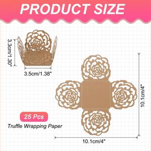 Unique Truffle Wrappers Square Cupcake Liners Baking Wrappers Hollow Out Paper Dessert Cups for Wedding Birthday - 4x4 Inch Wood 4x4 Inch Unique Truffle Wrappers Square Cupcake Liners Baking Wrappers Hollow Out Paper Dessert Cups for Wedding Birthday - 4x4 Inch Wood 4x4 Inch