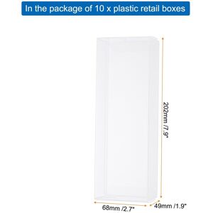 Unique 10 PCS Clear Gift Box, Plastic Packing Box for Candy Cookies 2.7 Unique 10 PCS Clear Gift Box, Plastic Packing Box for Candy Cookies 2.7