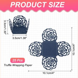 Unique Truffle Wrappers Square Cupcake Liners Baking Wrappers Hollow Out Paper Dessert Cups for Wedding Birthday - 4x4 Inch Dark Blue 4x4 Inch Unique Truffle Wrappers Square Cupcake Liners Baking Wrappers Hollow Out Paper Dessert Cups for Wedding Birthday - 4x4 Inch Dark Blue 4x4 Inch