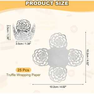 Unique 25PCS Truffle Wrappers, 4 Inch Mirror Paper Chocolate Candy Wrappers Rose Hollow Out Dessert Tray Square Baking Cups - 4 Inch Silver 4 Inch Unique 25PCS Truffle Wrappers, 4 Inch Mirror Paper Chocolate Candy Wrappers Rose Hollow Out Dessert Tray Square Baking Cups - 4 Inch Silver 4 Inch