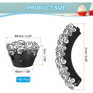 Unique Cupcake Wrappers Paper, 50 Pack Baking Cups Standard Cloud Decor Black 0.1 In. L X 0.1 In. W X 0.1 In. H Unique Cupcake Wrappers Paper, 50 Pack Baking Cups Standard Cloud Decor Black 0.1 In. L X 0.1 In. W X 0.1 In. H
