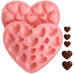 Denislawn Heart Shaped Silicone Molds 2 Pack, Food Grade Silicone Chocolate Candy Gummy Mold Pink Denislawn Heart Shaped Silicone Molds 2 Pack, Food Grade Silicone Chocolate Candy Gummy Mold Pink