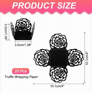 Unique Truffle Wrappers Square Cupcake Liners Baking Wrappers Hollow Out Paper Dessert Cups for Wedding Birthday - 4x4 Inch Black 4x4 Inch Unique Truffle Wrappers Square Cupcake Liners Baking Wrappers Hollow Out Paper Dessert Cups for Wedding Birthday - 4x4 Inch Black 4x4 Inch