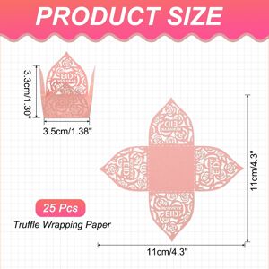 Unique Truffle Wrappers Square Cupcake Liners Baking Wrapper Hollow Out Paper Dessert Cups for Wedding Birthday - 4.3x4.3 Inch Pink 4.3x4.3 Inch Unique Truffle Wrappers Square Cupcake Liners Baking Wrapper Hollow Out Paper Dessert Cups for Wedding Birthday - 4.3x4.3 Inch Pink 4.3x4.3 Inch