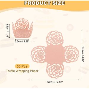 Unique 50PCS Truffle Wrappers, 4 Inch Paper Chocolate Candy Wrappers Rose Hollow Out Dessert Tray Square Baking Cups - 4 Inch Pink 4 Inch Unique 50PCS Truffle Wrappers, 4 Inch Paper Chocolate Candy Wrappers Rose Hollow Out Dessert Tray Square Baking Cups - 4 Inch Pink 4 Inch