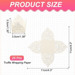Unique Truffle Wrappers Square Cupcake Liners Baking Wrapper Hollow Out Paper Dessert Cups for Wedding Birthday - 4.3x4.3 Inch Beige 4.3x4.3 Inch Unique Truffle Wrappers Square Cupcake Liners Baking Wrapper Hollow Out Paper Dessert Cups for Wedding Birthday - 4.3x4.3 Inch Beige 4.3x4.3 Inch