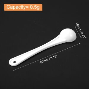 Unique 10Pcs 0.5g Teaspoon Micro Scoops Mini Measuring Spoons, White White Unique 10Pcs 0.5g Teaspoon Micro Scoops Mini Measuring Spoons, White White