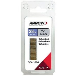 Arrow 1/2 in. L 23 Ga. Galvanized Trim Pin Nails 1,000 pk Arrow 1/2 in. L 23 Ga. Galvanized Trim Pin Nails 1,000 pk