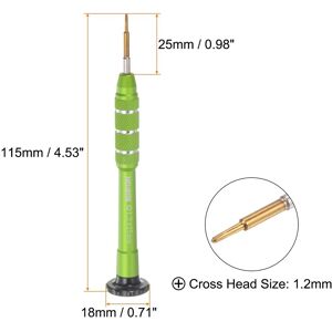 Unique Precision Screwdriver 1.2mm Phillips Magnetic Head Swivel Screw Driver - Green Green 1.2mm Unique Precision Screwdriver 1.2mm Phillips Magnetic Head Swivel Screw Driver - Green Green 1.2mm