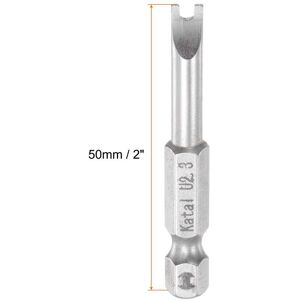 Unique 5pcs 2.3mm Magnetic Spanner U Type Screwdriver Bit 1/4 Silver Tone U2.3 Unique 5pcs 2.3mm Magnetic Spanner U Type Screwdriver Bit 1/4 Silver Tone U2.3