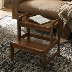 WILK 2-Step Stool for Adults and Kids, Heavy Duty Step Ladder with Handles Brown 16.9 In. W X 17.3 In. H X 15.0 In. D WILK 2-Step Stool for Adults and Kids, Heavy Duty Step Ladder with Handles Brown 16.9 In. W X 17.3 In. H X 15.0 In. D