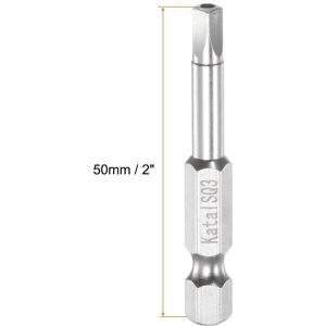 Unique SQ3 Magnetic Security Square Screwdriver Bit 1/4 Silver Tone SQ3 Unique SQ3 Magnetic Security Square Screwdriver Bit 1/4 Silver Tone SQ3
