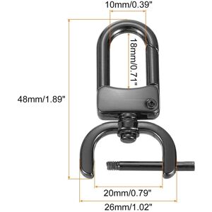 Unique Swivel Clasps Hook, D Ring Detachable Snap Hook Metal Lobster Claw Clasp Hook with Screwdriver for Purse Black 20mm(3/4 Inch) Unique Swivel Clasps Hook, D Ring Detachable Snap Hook Metal Lobster Claw Clasp Hook with Screwdriver for Purse Black 20mm(3/4 Inch)