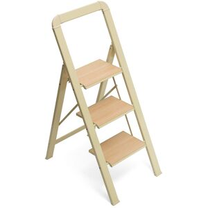 CoolArea 3 Step Ladder Folding Step Stool for Adults with Wide Anti-Slip Pedal, Aluminium Lightweight Step Ladders, 580 lbs Capacity Cream / Off-White 16.8 In. W X 40.6 In. H X 25.4 In. D CoolArea 3 Step Ladder Folding Step Stool for Adults with Wide Anti-Slip Pedal, Aluminium Lightweight Step Ladders, 580 lbs Capacity Cream / Off-White 16.8 In. W X 40.6 In. H X 25.4 In. D