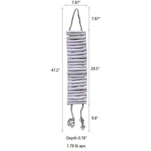 RusticReach Rustic Wood Ladder Wall Décor Tool Organizer Brown RusticReach Rustic Wood Ladder Wall Décor Tool Organizer Brown