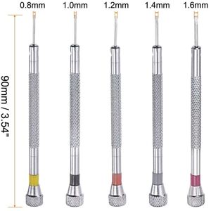Unique Micro Precision Screwdriver Set, 0.8-1.6mm Slotted Head w 5 Extra Replace Blades - Multicolor Multicolor Unique Micro Precision Screwdriver Set, 0.8-1.6mm Slotted Head w 5 Extra Replace Blades - Multicolor Multicolor