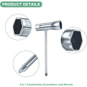 Unique Chainsaw Scrench Screwdriver and Wrench Torx Screwdriver t Wrench for Nuts/Saws Chains/ - Silver Tone 1.8mm Unique Chainsaw Scrench Screwdriver and Wrench Torx Screwdriver t Wrench for Nuts/Saws Chains/ - Silver Tone 1.8mm
