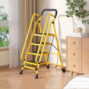 Kodotan sofa 4 Step Ladder with Handrails, Folding Step Stool with Anti-Slip Wide Pedals Yellow 31.0 In. L X 20.5 In. W X 59.0 In. H Kodotan sofa 4 Step Ladder with Handrails, Folding Step Stool with Anti-Slip Wide Pedals Yellow 31.0 In. L X 20.5 In. W X 59.0 In. H