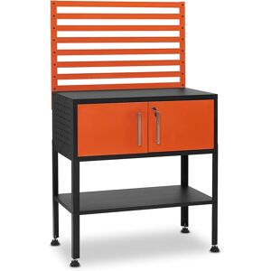 Mcombo Metal Workbench for Garage, Adjustable Worktable with Storage Cabinet for Home Office, Basements, Workstation Bench 81 Black/Orange 37.4 Mcombo Metal Workbench for Garage, Adjustable Worktable with Storage Cabinet for Home Office, Basements, Workstation Bench 81 Black/Orange 37.4
