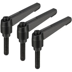 Unique M8 x 32mm Thread Push Button Ratchet Level Adjustable Handle Male Stud 3pcs - Black - M8x32mm Black M8x32mm Unique M8 x 32mm Thread Push Button Ratchet Level Adjustable Handle Male Stud 3pcs - Black - M8x32mm Black M8x32mm