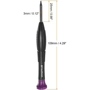 Unique 2pcs Precision Torx Screwdriver T4 Star Head Swivel Lid Non-slip Plastic Handle - Black, Purple Black, Purple T4 Unique 2pcs Precision Torx Screwdriver T4 Star Head Swivel Lid Non-slip Plastic Handle - Black, Purple Black, Purple T4