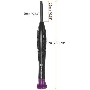 Unique 2pcs Precision Torx Screwdriver T9 Star Head Swivel Lid Non-slip Plastic Handle - Black, Purple Black, Purple T9 Unique 2pcs Precision Torx Screwdriver T9 Star Head Swivel Lid Non-slip Plastic Handle - Black, Purple Black, Purple T9
