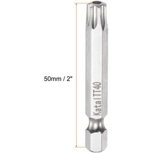 Unique TT40 Magnetic Security Star 7 Point Torx Screwdriver Bit 1/4 Silver Tone TT40 Unique TT40 Magnetic Security Star 7 Point Torx Screwdriver Bit 1/4 Silver Tone TT40