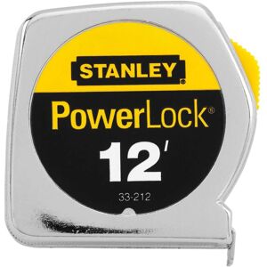 Stanley PowerLock 12 ft. L X 0.5 in. W Tape Measure 1 pk - 12 ft. Yellow, Silver 12 ft. Stanley PowerLock 12 ft. L X 0.5 in. W Tape Measure 1 pk - 12 ft. Yellow, Silver 12 ft.