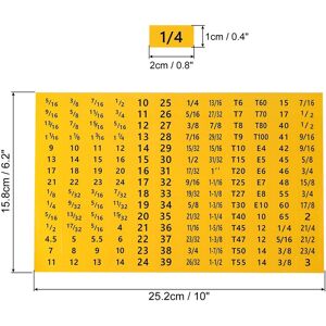 Unique Tool Box Labels, Toolbox Decals Wrench Socket Size Stickers for Socket Sets Tools Labeling Organization Yellow Unique Tool Box Labels, Toolbox Decals Wrench Socket Size Stickers for Socket Sets Tools Labeling Organization Yellow