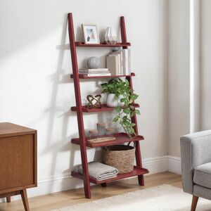 Convenience Concepts American Heritage Bookshelf Ladder Cranberry Red 25 - 36 in Convenience Concepts American Heritage Bookshelf Ladder Cranberry Red 25 - 36 in