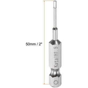Unique H1.5 Magnetic Hex Screwdriver Bit 1/4 Silver Tone H1.5 Unique H1.5 Magnetic Hex Screwdriver Bit 1/4 Silver Tone H1.5