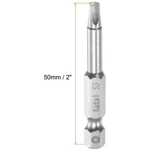 Unique S3 Magnetic Square Screwdriver Bit 1/4 Silver Tone S3 Unique S3 Magnetic Square Screwdriver Bit 1/4 Silver Tone S3
