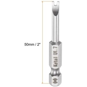 Unique 1.7mm Magnetic Spanner U Type Screwdriver Bit 1/4 Silver Tone U1.7 Unique 1.7mm Magnetic Spanner U Type Screwdriver Bit 1/4 Silver Tone U1.7