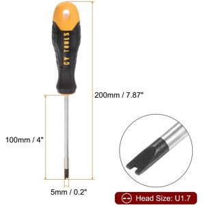 Unique Spanner Screwdriver 1.7mm Magnetic U-type Screw Driver 4 Black, Orange Unique Spanner Screwdriver 1.7mm Magnetic U-type Screw Driver 4 Black, Orange