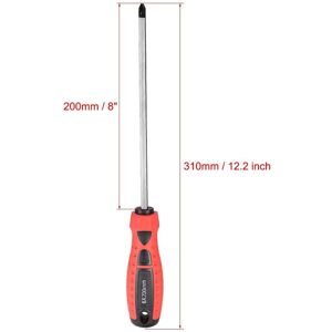 Unique PH2 Phillips / 7mm Slotted Screwdriver Set 5 Inch Hex Shaft Balck+Red Handle - Balck,Red - 8 Inch Balck,Red 8 Inch Unique PH2 Phillips / 7mm Slotted Screwdriver Set 5 Inch Hex Shaft Balck+Red Handle - Balck,Red - 8 Inch Balck,Red 8 Inch