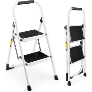 Kodotan sofa 2 Step Ladder, 330LBS Folding Step Stool with Anti-Slip and Wide Pedal, Lightweight Stepladder with Handrails for Kitchen White Kodotan sofa 2 Step Ladder, 330LBS Folding Step Stool with Anti-Slip and Wide Pedal, Lightweight Stepladder with Handrails for Kitchen White